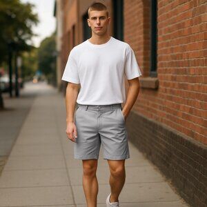 REI Men's Gray Athletic Nylon Outdoor Safari Hiking Shorts Sz 34